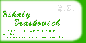 mihaly draskovich business card